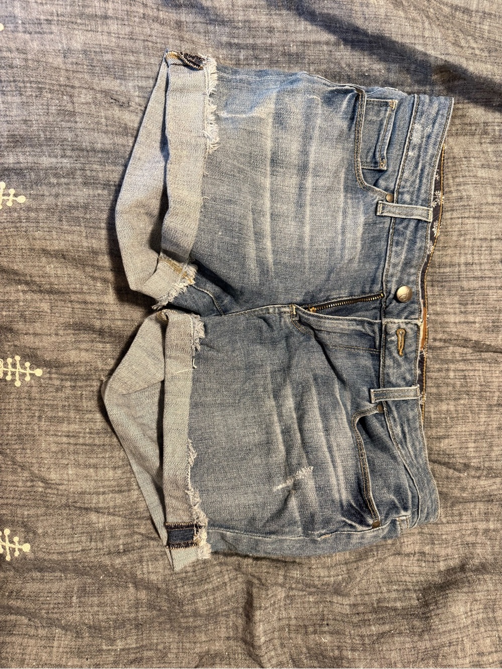 PAIGE Light Blue Denim Jean Shorts